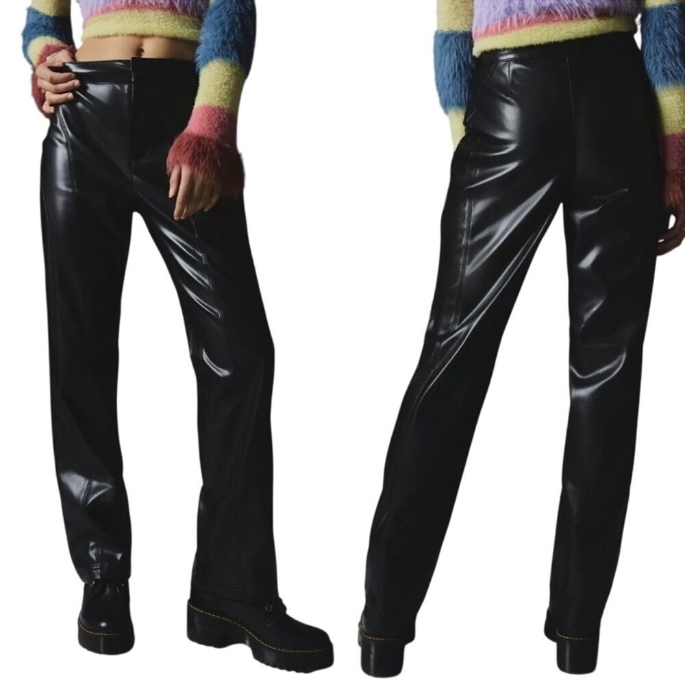 UO Silence + Noise Sydney Faux Leather Moto Pants Size 4 Edgy Rockstar Girl